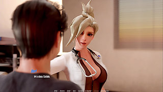 Overwatch XXX - Overwatch D.va Fucking Three Men After Gym - D.va Route