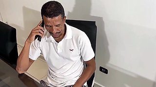 Stepdaddy Fucks His Stepson's Girlfriend With Him