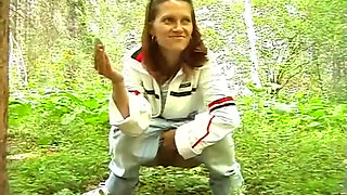 Girl Showing Pussy in Public City Park and in the Car, Pissing and Changing Clothes in Public Woods