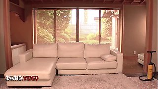 Uika Hoshikawa Shaved Pussy pleasured by wild Japanese Creampie she gets Toys