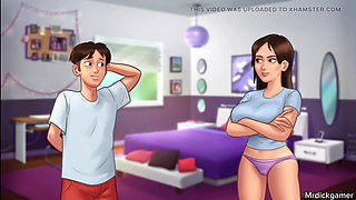 Super hot teen slut gets her tits squeezed by her stepbrother