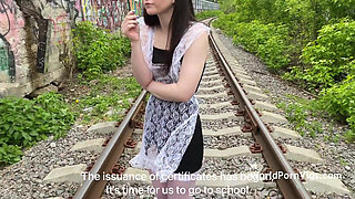 He Didn't Pull Out His Cock on Time, so This Little Slut May Get Pregnant Now