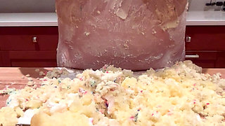 Step mom ruins birthday cake with her huge tits