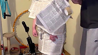 Newspaper Fetish - Wrapping Me in Newspaper
