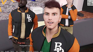 Petite girls in a porn game with hentai vibes get off and have some fun