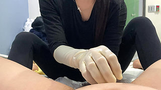 [pov] Satin Gloves Queen's Cruel Glans Teasing & Extreme Orgasm Control Handjob