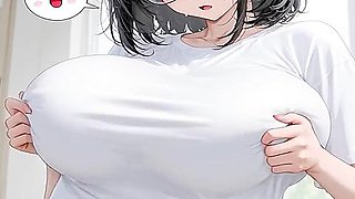 A Beautiful Woman With Huge Breasts And Glasses With Car Toon