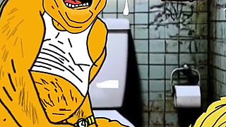 White Wife Sucks Big Black Cock in Dirty Public Toilet. Wife Blowjob BBC Glory Hole