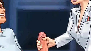 Summertime saga: Japanese professor is milking a student in her office ep 177