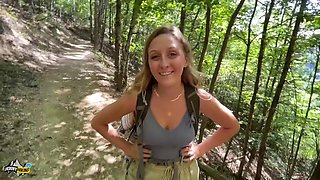 Horny Hikers! Cute Blonde Babe Gets Naughty O The Trail Pt1 Pov 4k - Molly Pills And Horny Hiking