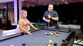 I Fuck Stepdaughter of My Boss Meanwhile I Am Playing Pool