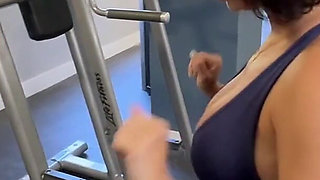 Busty MILF Shirley Musk Gets Drilled Hard!!!! at Gym's Bathroom by Stranger