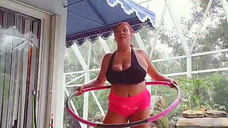 Rainy Day Topless Poolside Workout! Would You Be My Personal Trainer?