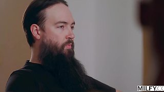 Asian big boobied ,ilf sucking on this huge big black dick!