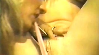 StrapOn Lesbian with big boobs fucks her blonde sexy GF