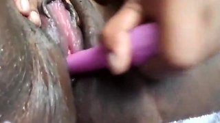 my big black squirting pussy (dildo solo)