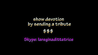 Dominatrix in Latex Dominates Masked Sub on Couch