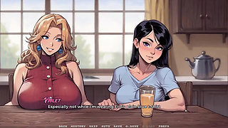 My New Girlfriend Taboo Hentai Game Ep.48 Caught by My Father in Law with My Step Mom and GF in the Kitchen!