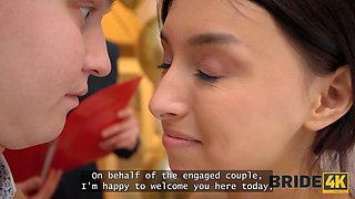 Ashly Rabbit and Moon Imp Unleash Rough Russian Wedding Cowgirl at the Public Bash: Blowjobs, N