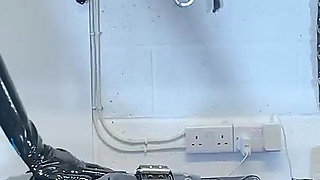 Latex Tease for Locked Cock