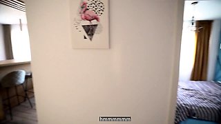 Hot schoolgirl got horny and invited an Uber driver home to