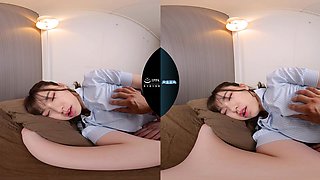 Japanese delivers sensual POV in sleeping VR passion