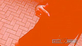 Dazzling Harleen Van Hynten and Berlin's public cumshot sex