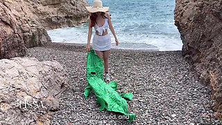 Vlog Lissa Brown Goes to a Nudist Beach to Film a Custom Video