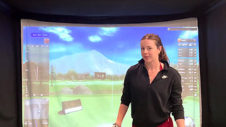 Trying to Golf in a Simulator with My Lush in! Trying Not to Cum While I Swing!