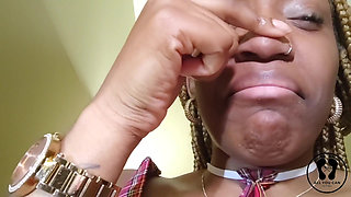 Nose Picking Snots Nostrils Frontal Camera POV