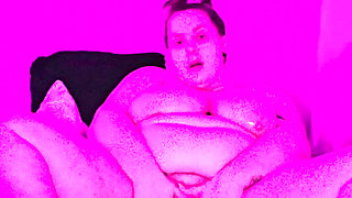 BBW Spreads Her Pussy for Her Machine