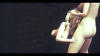 Genshin Impact Hentai - Barbara 69 and Threesome with 2 Futanaris - Japanese Asian Manga Anime Game Porn