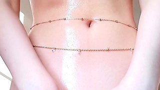 Ebony girl showers her big ass amp masturbating