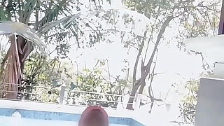 Hijab Nude in Swimming Pool