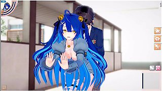 [hentai Game Koikatsu! ]have Sex With Big Tits Vtuber Amamiya Kokoro.3dcg Erotic Anime Video