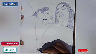 Desi Badroom standing Doggy style Full Sex video. Drawing art