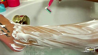 Hot blonde glamour babe solo plays to pleasure her hot body