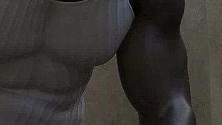 Tifa's Dark Heaven Asian Chick with Big Tits Experiences Carnal Pleasure and Squirts While Massaged by Big Muscular African Guy