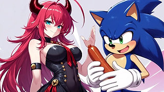 Provocative game in animated scene