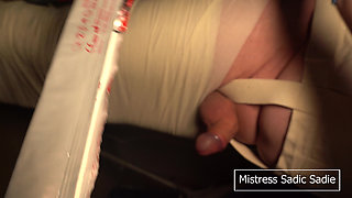 Shoving in a Catheter While My Patient Is Standing in Bondage