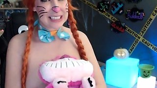 Great Big Boobs On Masturbating Redhead