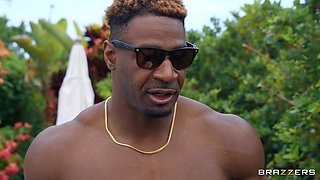 Mature Gilf in Bikini Crashes Pool Party: BBC Jax Slayher and Seka Black