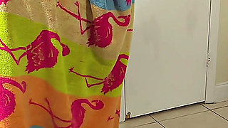 Cum and Watch Me Take My Shower, Showing Close Ups of My Phat Meaty Pussy and Thick Fat Ass