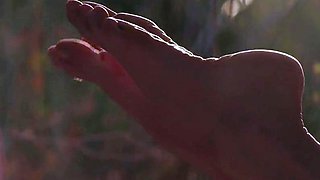 French Public Barefoot Babe Showing Feet Soles Foot Fetish