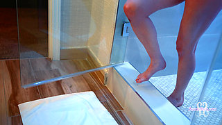 Blue Shower Orgasm