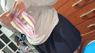 Stepsister Catches Me Jerking Off & Fucks My Cock - POV Handjob & Cum in Mouth