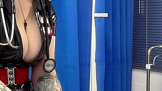 Nurse Ruby's Monthly Milking: Chastity Patient Drained, & Locked in Inverted Cage