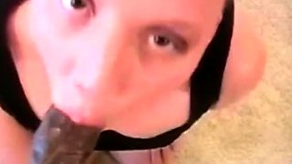 Big cock EXGF interracial busty geek coed blowjob