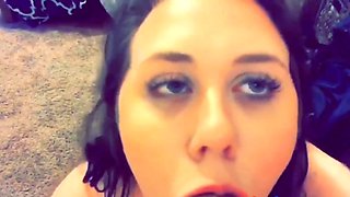 College Girl's POV Blowjob Drooling on Your Cock