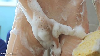 Perky Tit Brunette Has Intense Shower Sex With Thick Dick